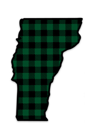 Plaid Vermont Sticker (Green)
