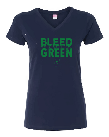 Bleed Green V-Neck